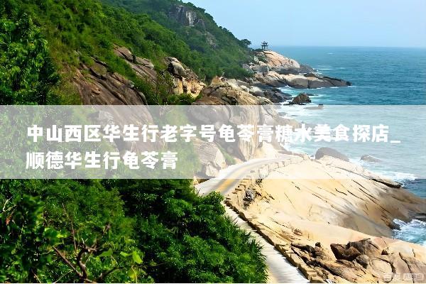 中山西区华生行老字号龟苓膏糖水美食探店_顺德华生行龟苓膏