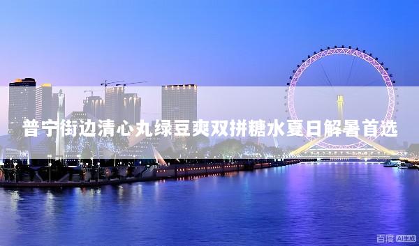 普宁街边清心丸绿豆爽双拼糖水夏日解暑首选