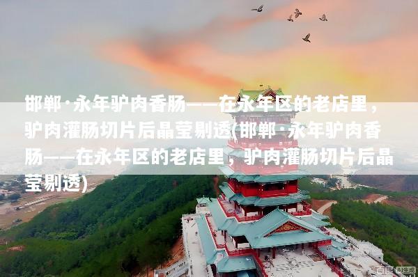 邯郸·永年驴肉香肠——在永年区的老店里，驴肉灌肠切片后晶莹剔透(邯郸·永年驴肉香肠——在永年区的老店里，驴肉灌肠切片后晶莹剔透)