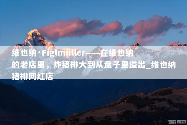 维也纳·Figlmüller——在维也纳的老店里，炸猪排大到从盘子里溢出_维也纳猪排网红店